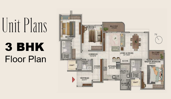 3 BHK Apartment Floor Plan 3 BHK Apartment Floor Plan